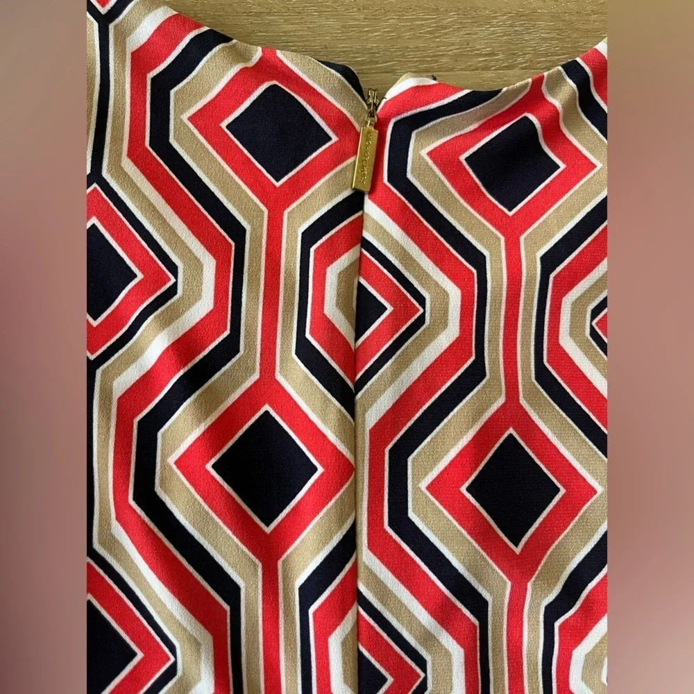 Michael Kors Geometric Pattern Sleeveless Dress SZ S